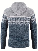Gebreide Capuchon Cardigan met Rits voor Heren - Afbeelding 6