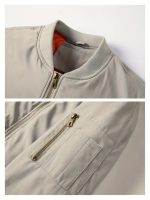 Bomberjack met Geribde Manchetten en Zoom voor Heren - Afbeelding 2