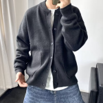 Enkelrijige Gebreide Cardigan Voor Heren - Afbeelding 3