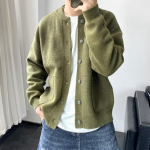 Enkelrijige Gebreide Cardigan Voor Heren - Afbeelding 5