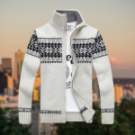 Gebreide Hoge Hals Cardigan voor Heren