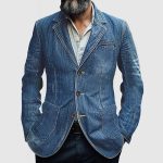 Denim Blazer met Zakken voor Heren - Afbeelding 6