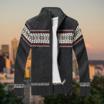 Gebreide Hoge Hals Cardigan voor Heren - Afbeelding 4