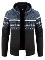 Gebreide Capuchon Cardigan met Rits voor Heren - Afbeelding 11