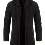 Fleece-gevoerde Hoodie met Rits voor Heren