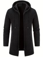 Fleece-gevoerde Hoodie met Rits voor Heren