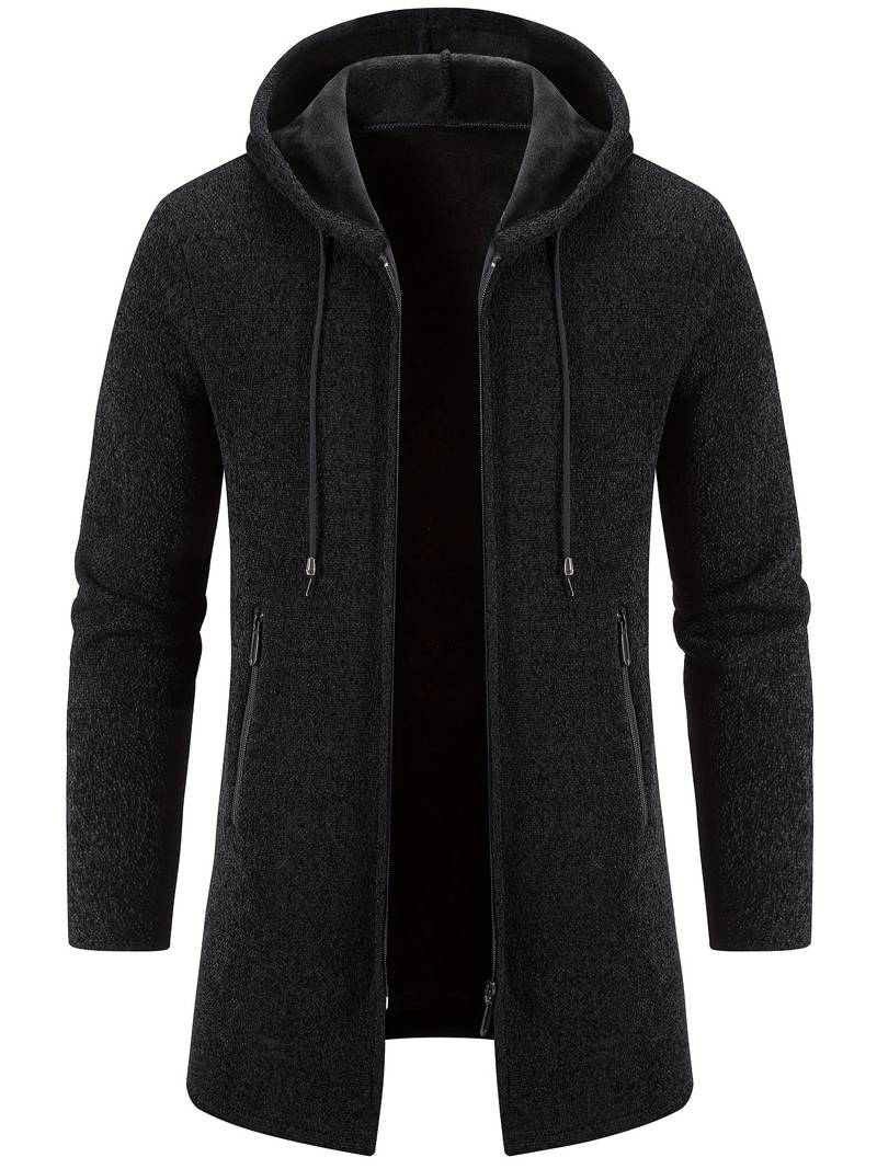 70_e93cb295-5b80-44f0-86da-b07b9a09e051.jpg Fleece-gevoerde Hoodie met Rits voor Heren - Afbeelding 1