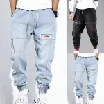 Casual Denim Joggingbroek Voor Heren - Afbeelding 4