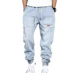 Casual Denim Joggingbroek Voor Heren