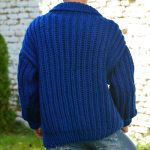 Casual Blauw Gebreide Cardigan Met Knopen Voor Heren - Afbeelding 8