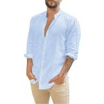Casual Button-Up Linnen Overhemd voor Heren - Afbeelding 4