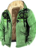 Etnisch Capuchon Jack Met Rits Voor Heren - Afbeelding 4