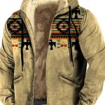 Etnisch Capuchon Jack Met Rits Voor Heren